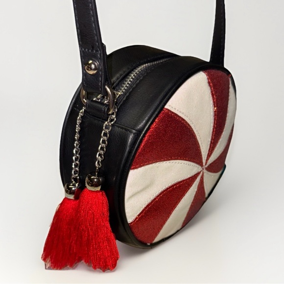 Red and White Peppermint Crossbody Bag - Picture 10 of 15